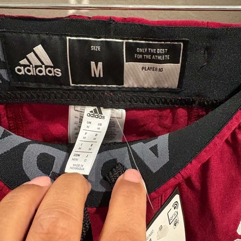 Adidas Woven Football Pants Burgundy/White GG7406 Men’s Size Medium NWT $90